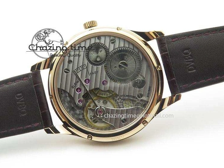 MIROTIME 0207 Compact Portuguese IW545409 RG ZF 1:1 Best Edition White Dial On Brown Leather Strap A 7336